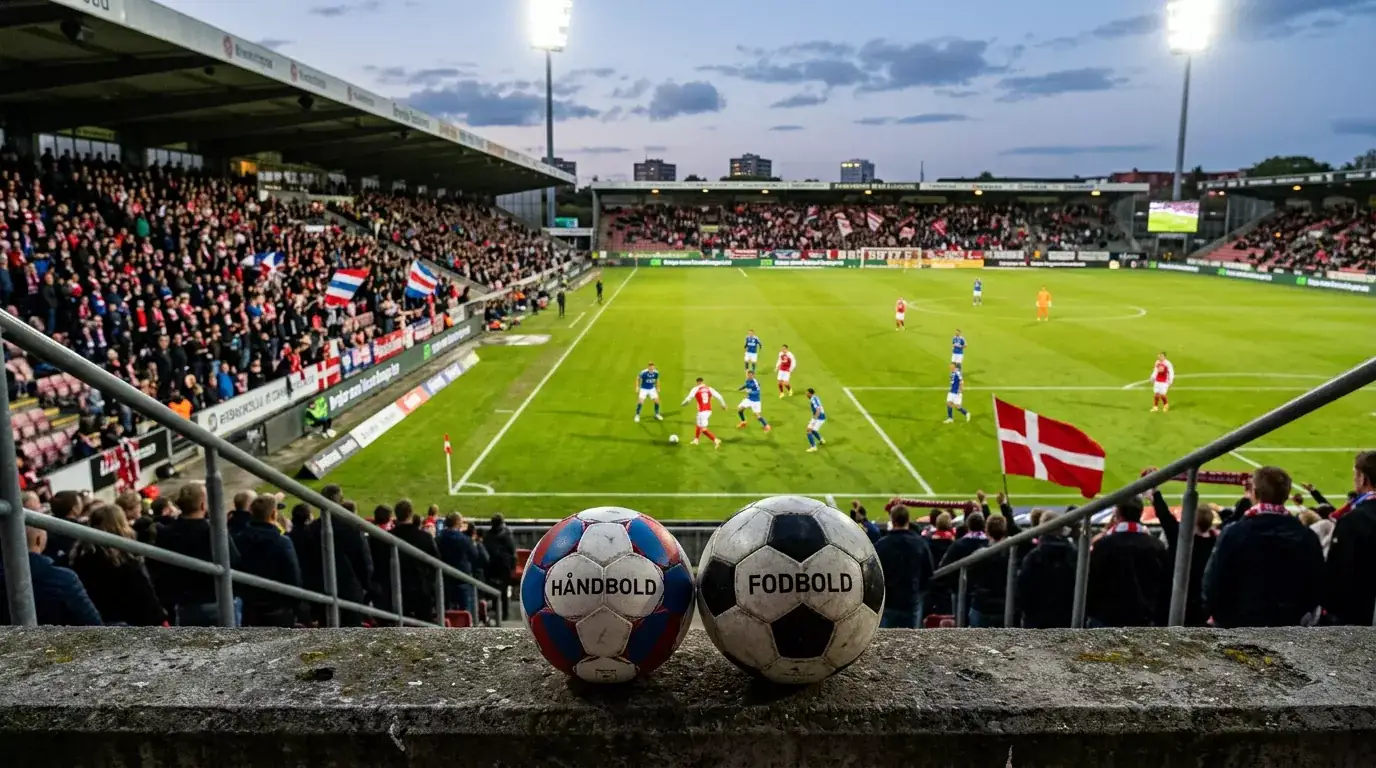 Populaere sportsvaeddemaal i Danmark med fodbold og haandbold